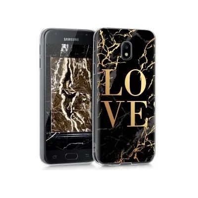 kwmobile Кейс с дизайн love за Samsung Galaxy J3 (2017) - златист