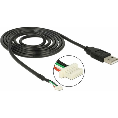 Delock 95986 USB 2.0 USB-A zástrčka zástrčka na dosku 5-pólová 1,5m černý