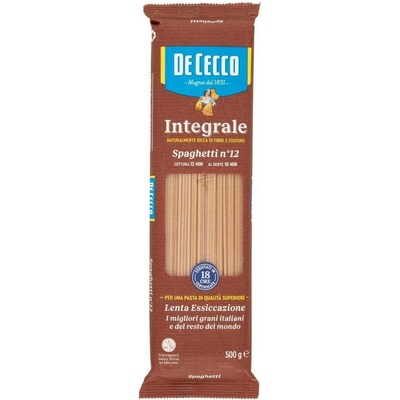 De cecco spaghetti celozrnné sušené bezvaječné těstoviny 0,5 kg