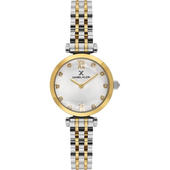 Daniel Klein Premium DK. 1.14094-3 Дамски часовник, Сребристо/ Златист- Сив циферблат, Стоманена верижка