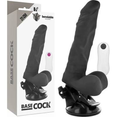 Гъвкав вибратор с вакуумна основа, 12 режима, 21см. - Basecock Bendable 4 (D-223011)