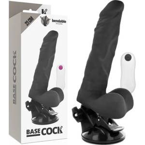 Гъвкав вибратор с вакуумна основа, 12 режима, 21см. - Basecock Bendable 4 (D-223011)