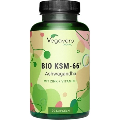 Vegavero BIO KSM-66 Ashwagandha + Zinc & Vitamin C [90 капсули]