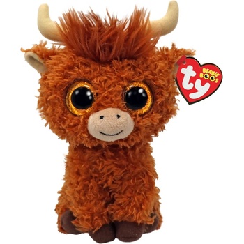 TY Toys Плюшена играчка TY Toys Beanie Boos - Крава Alfie, кафява, 15 cm (TY37372)