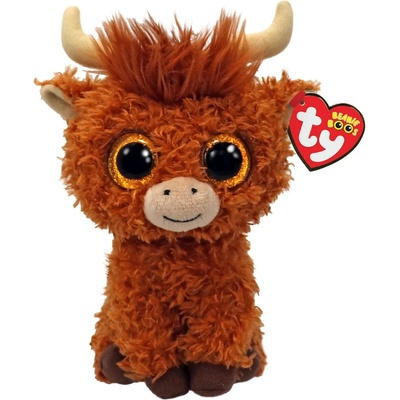 TY Toys Плюшена играчка TY Toys Beanie Boos - Крава Alfie, кафява, 15 cm (TY37372)