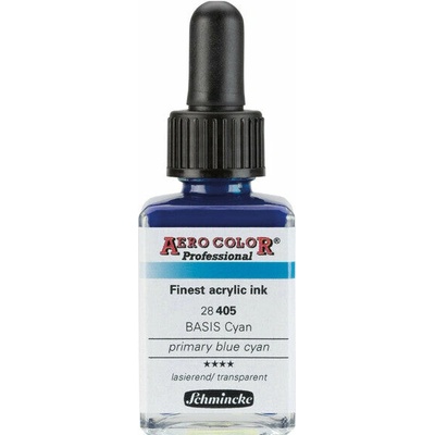 Schmincke Aero Color akrylový atrament Professional Standard 405 základná modrá cyan