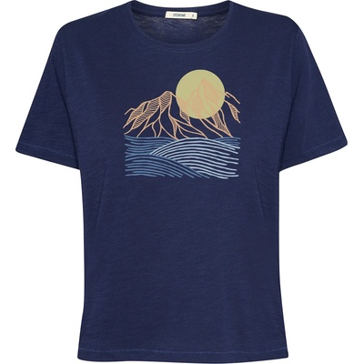 GreenBomb Дамска тениска GreenBomb Women's Mountain Scenery Nova T-shirt - Navy - размер XS (916-7005-0111)