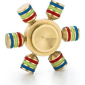 Šestihranný Fidget spinner s vlastním pouzdrem zlatý stříbrný