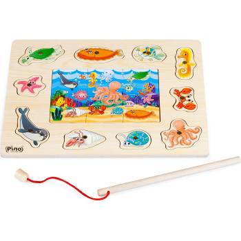 Pino Магнитен дървен пъзел Pino - Риболов (4673C1-1)