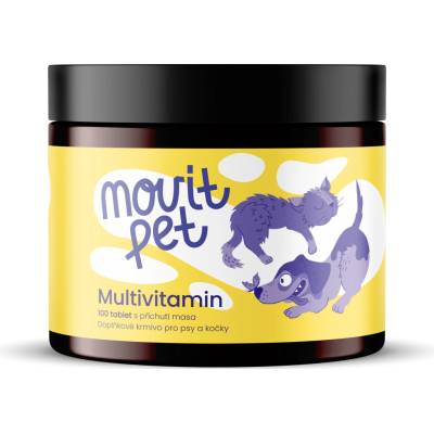 MOVit Multivitamin pro psy a kočky 100 tablet s příchutí masa