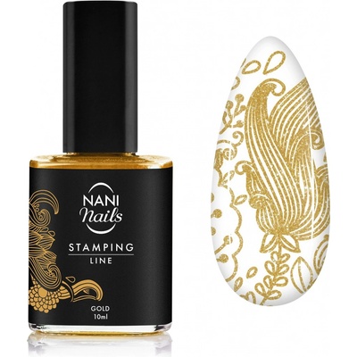NANI lak pro razítkovou metodu Shiny Gold 12 ml – Zboží Dáma