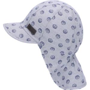 Sterntaler Детска лятна шапка с платка с UV 50+ защита Sterntaler - С котвички, 47 cm, 9-12 месеца, сива (1612344-518) - ozone