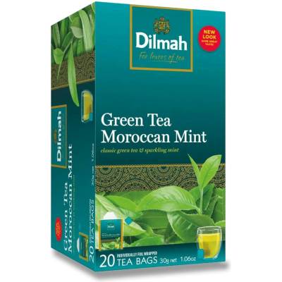 DILMAH Zelený čaj Moroccan Mint 20 x 1,5 g