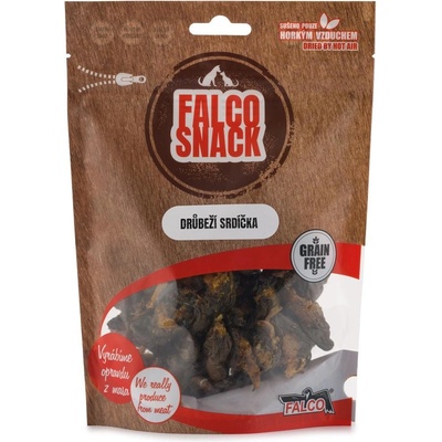 Falco Snack sušená drůbeží srdíčka 150 g