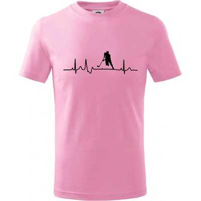 EKG floorball tričko detské ružová