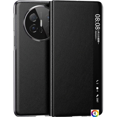 Huawei Mate X6 Electroplating Litchi Pattern / MagSafe View Window Калъф и Протектор