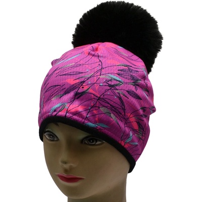 Merino čepice s bambulí RDX 4017 bambus starorůžová