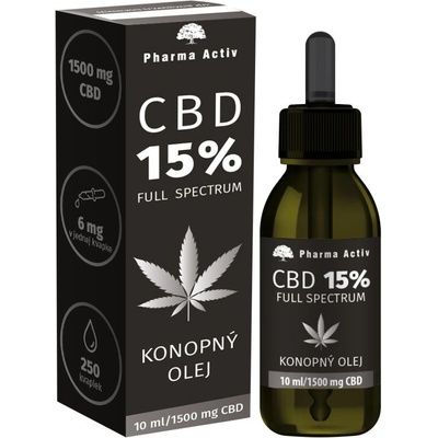 PHARMA ACTIV CZECH CBD 15% Full Spectrum Konopný olej 1500 mg 10 ml