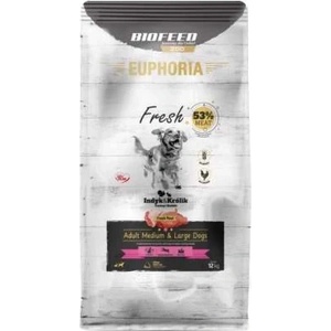 Biofeed EUPHORIA Fresh с пуешко и агнешко месо (средни и големи породи) 12 кг