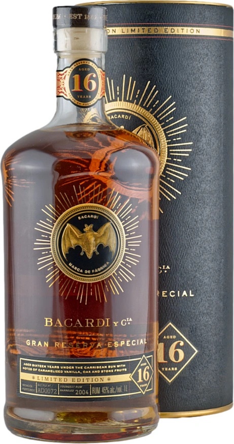 Bacardi Gran Reserva Especial 16y 45% 1 l (Tuba) od 87,45