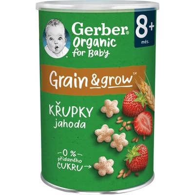 GERBER Organic Křupky jahodové 35 g