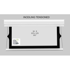 Screenline Моторизиран таванен екран, Screenline INCEILING TENS Grey High, 225x125(101"), ALR LONGTHROW (SL-IT225DGH) Прожекционни екрани