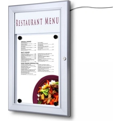 Jansen Display venkovní uzamykatelná světelná menu vitrína 1 x A4