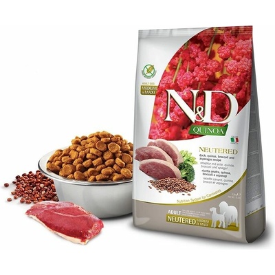 N&D Quinoa Grain Free Adult Medium & Maxi, Neutered Duck, Broccoli & Asparagus 2,5 kg