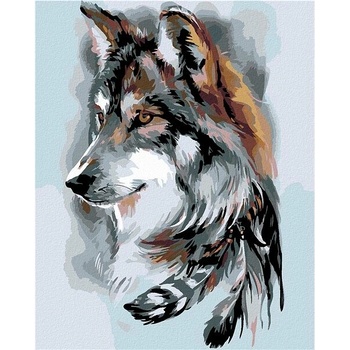 ZUTY Maľovanie podľa čísel VLK A PERIE