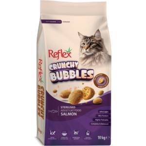Lider Pet Food Crunchy Bubble Sterilised Cat Salmon- Пълноценна храна за кастрирани котки от всички породи със Сьомга10кг