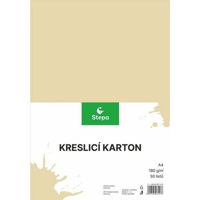 Kreslicí karton Stepa A4 180g/m2, 50ks - krémový