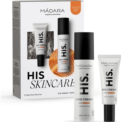 Mádara HIS MÁDARA HIS hydratačný krém pre mužov 50 ml + MÁDARA HIS hydratačný očný krém pre mužov 17 ml kozmetická sada