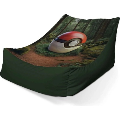 Sablio sedací vak lounge Pokemon ball Les 80 x 95 x 50 cm