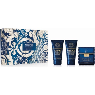 Versace Eau Fraiche Extreme Pour Homme EDP 50 ml + balzam po holení 50 ml + sprchový gél 50 ml darčeková sada