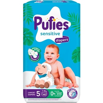 pufies Бебешки пелени Pufies Sensitive - Размер 5, 11-16 kg, 46 броя (23144)