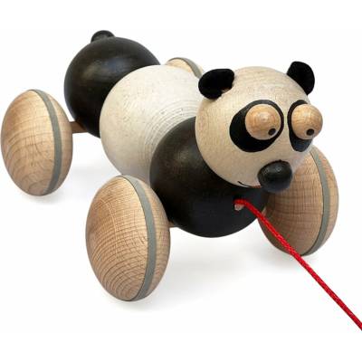 Ťahacia hračka Ulanik Húsenica Panda na povrázku (2000368879681)