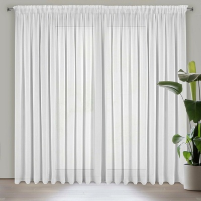 EUROFIRANY ZÁCLONA NA PÁSKE DALIA 350X270 CM BIELA