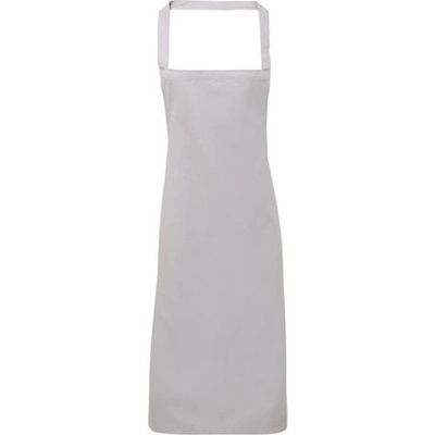 Premier Workwear Zástěra s laclem z biobavlny bez kapsy PR102 Silver Pantone 428 60x87cm