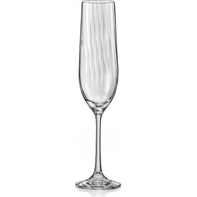 Bohemia Crystal Glass Sklenice na šampaňské Waterfall 40729 22 190 6 x 190 ml