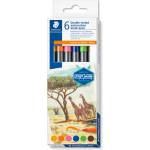 STAEDTLER Акварелни флумастри Staedtler DJ, двувърхи, 6 цвята, AFRICA (34188-А-AFRICA)