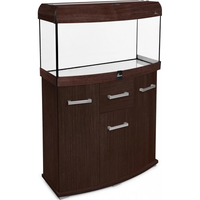 Diversa Solid LED akvarijní set vypouklý wenge 112 l