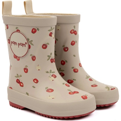 Pom Pom GumBoots Apple/Chili Peper