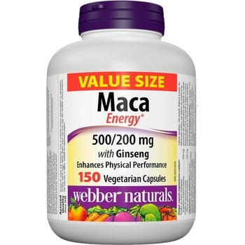 Image 1 of Webber Naturals Maca Energy with Ginseng [150 капсули]