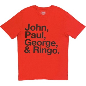 The Beatles John, Paul, George & Ringo Red M Риза (BEATHBTEE08MR02)