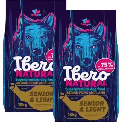 Ibero Natural Dog Senior&Light 2 x 12 kg