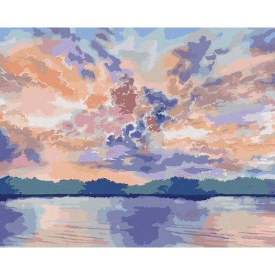 Zuty Malování Podle Čísel Tropické Fialové Mraky 80 x 100 Cm Plátno 8596530092421