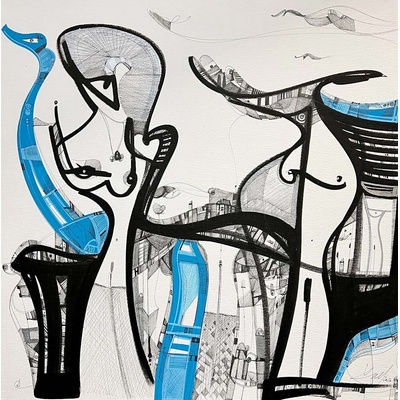 Luka Brase – Up in the Sky, 2020, 50x50cm