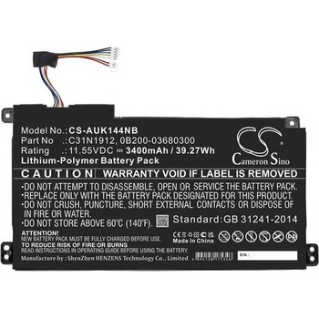 Cameron Sino Батерия за лаптоп ASUS VivoBook 14 E410MA-EK007TS, E510MA-BR058T, C31N1912 LiPo 11.55V 3400 mAh CAMERON SINO (CS-AUK144NB)