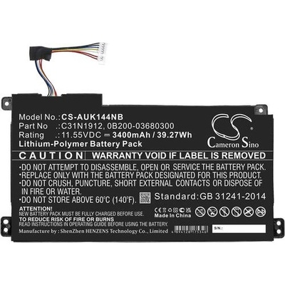 Cameron Sino Батерия за лаптоп ASUS VivoBook 14 E410MA-EK007TS, E510MA-BR058T, C31N1912 LiPo 11.55V 3400 mAh CAMERON SINO (CS-AUK144NB)