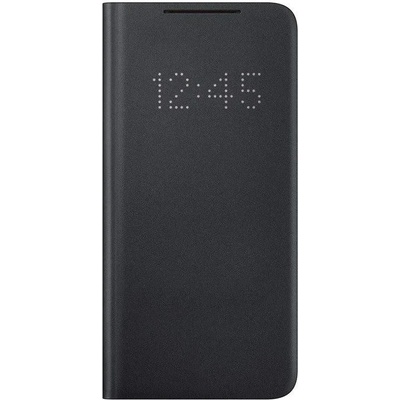 Samsung LED View Cover EF-NG991PB - оригинален калъф през който виждате информация от дисплея за Samsung Galaxy S21 (черен)